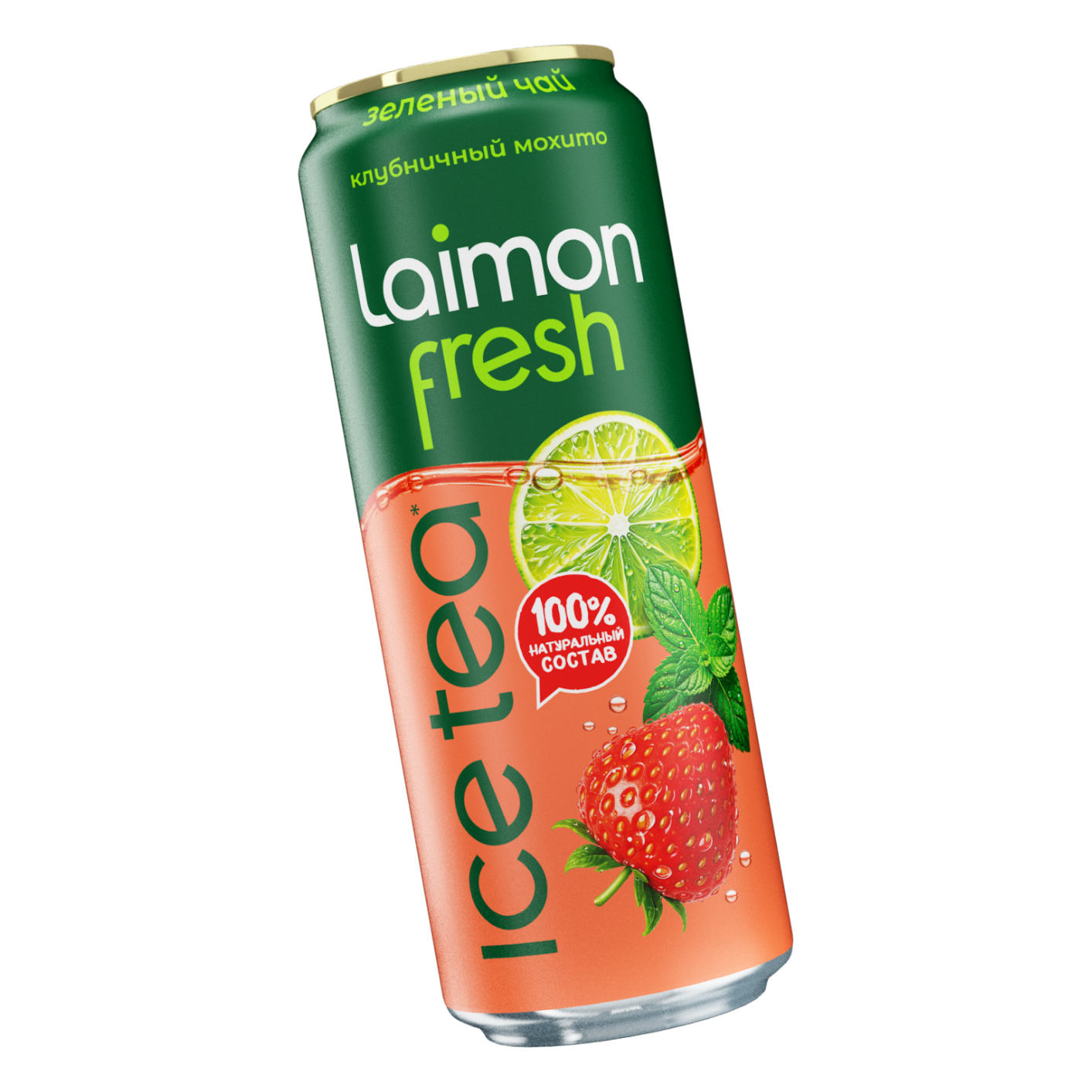 Laimon Fresh Green Tea Strawberry Mojito